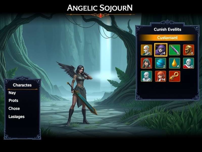 Angelic Sojourn gameplay screenshot showing character and environment